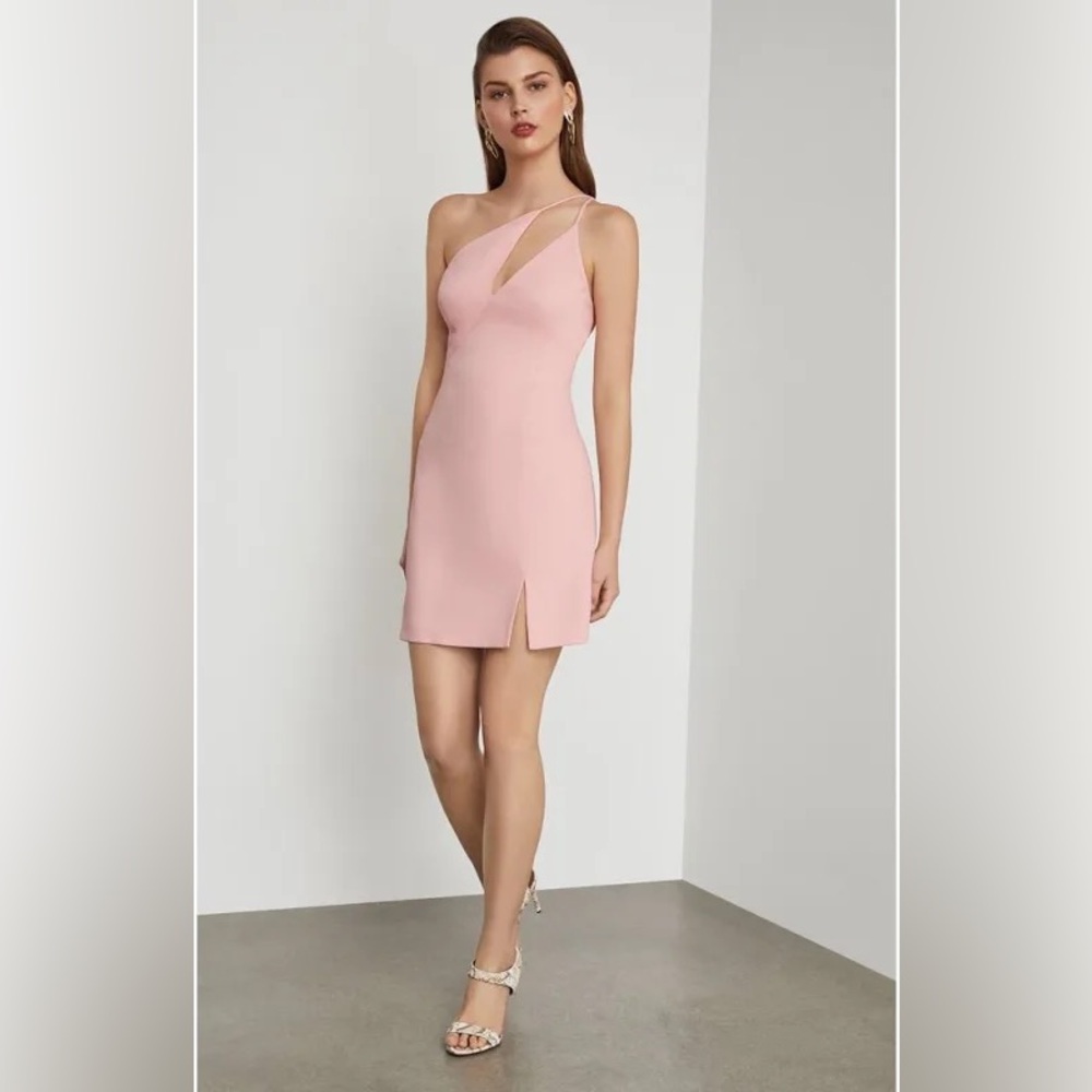 BCBGMaxAzria One-Shoulder Cut Out Dress
